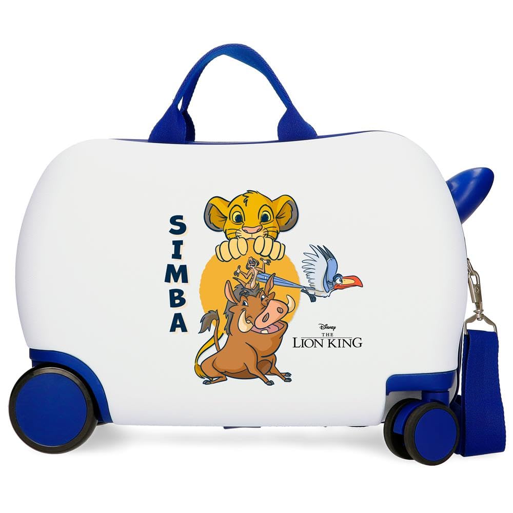 Disney Król Leon Simba & Friends Walizka dziecięca Twarda 4-kołowa Zamek szyfrowy z zamkiem bocznym jest wykonany z ABS, lekkiego i sztywnego materiału., Simba Friends, Talla única, walizka dziecięca