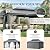 Jolydale 12' X 16' Hardtop Gazebo with Mosquito Netting and Curtains, Outdoor Gazebos with Double Roof, Galvanized Steel Permanent Aluminum Gazebo, for Gardens, Decks, Patios, Parties