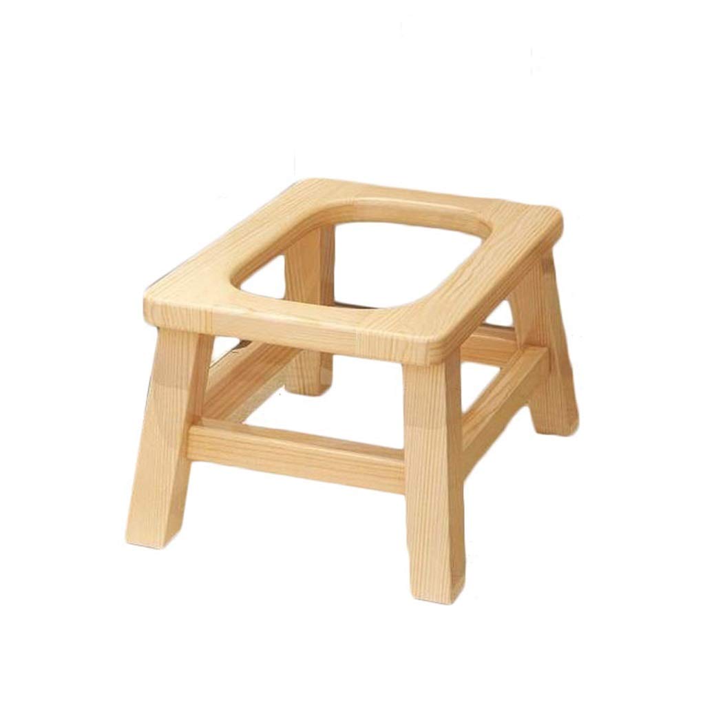 Toilleten Sitz, Bad Sicher Anti-Rutsch Hölzerner Stuhl Haushalt Tragbar Handy, Mobiltelefon Toilettenhocker Zum Alter Mann Schwangere Frau (Farbe : Height 25cm)