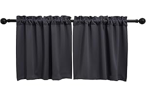 Rod Pocket Tier Curtain - Half Blackout Curtain