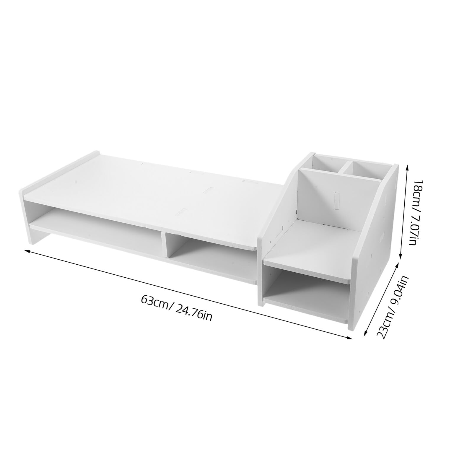 Ergonomiczny Podstawa pod Monitor Komputerowy z Szufladą Do Biurka Stabilny Stojak Ekran PC Organizer pod Laptopa Do Domu i Biura Podwyższenie Powierzchni Roboczej
