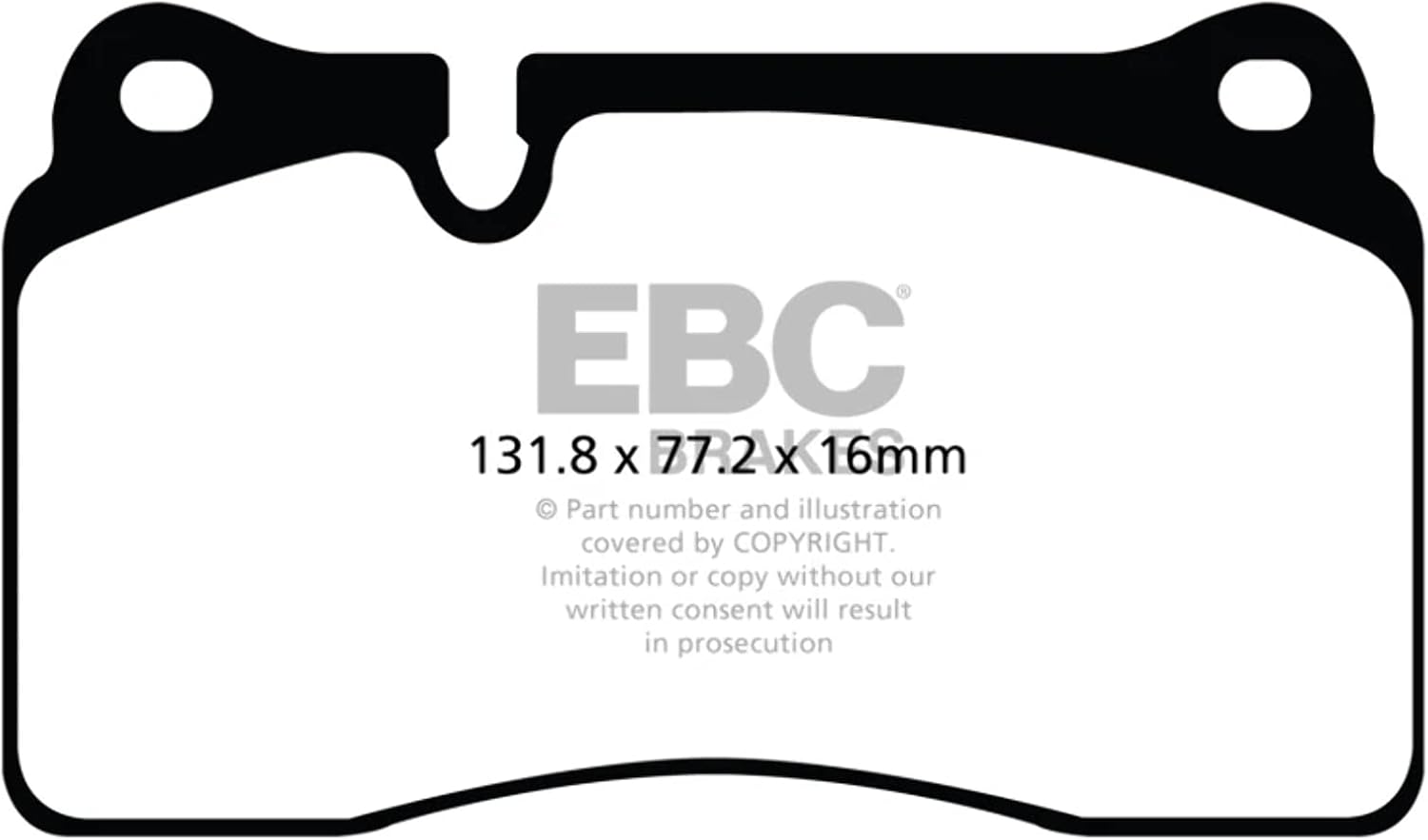 EBC Brakes Redstuff 3000 Series Sport Brake Pad Set DP32070C to Fit AUDI,SEAT