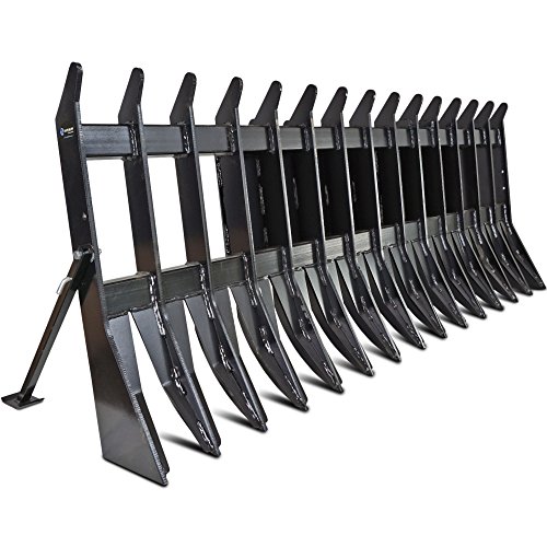 84" Root Clearing Rake Debris Silage Rock Skid Steer Tractor Loader Attachment