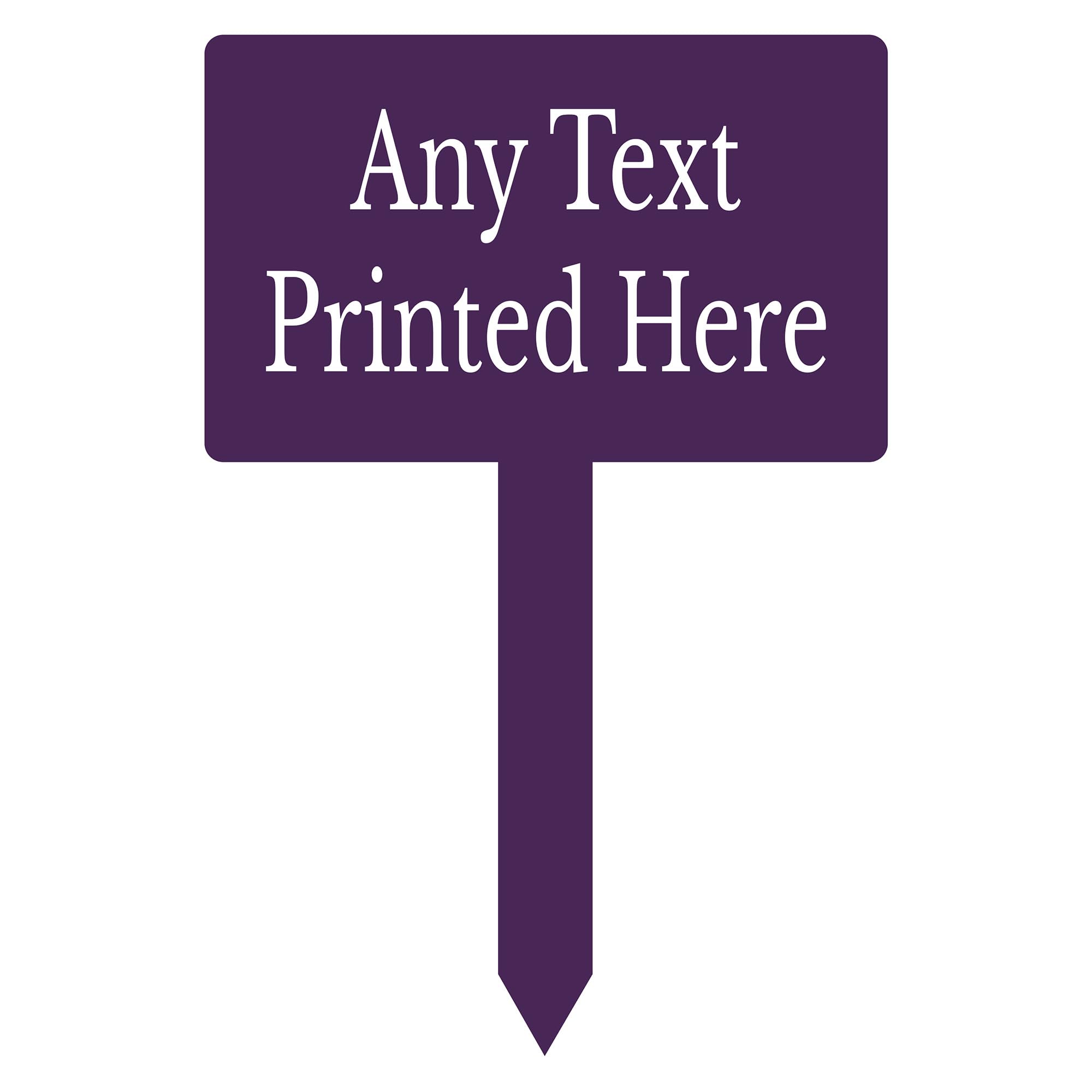 1stclassgifts Personalised Garden Stake Spike Tree Marker Sign Dark Purple 287mm x 190mm x 3mm Aluminium