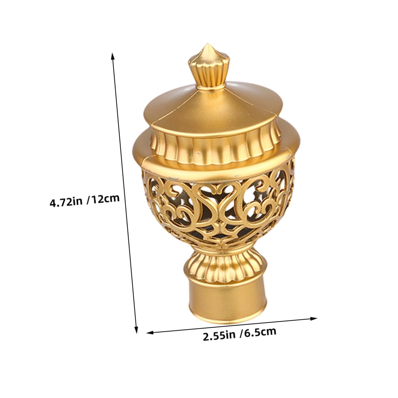 OSOLADY 12pcs Modern Curtain Rod Finials Decorative Roman Pole End Caps Easy to Install Plastic for Drapery Rods