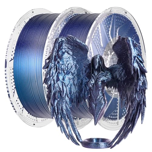 Image of Chitu Systems Conjure PLA Filament, Burnt Titanium 2KG Spool (4.4lbs), Color Changeable 3D Printer Filament, Chameleon Changing Colors with Light, Blue Shiny Galaxy Blue /Green /Purple /Gold
