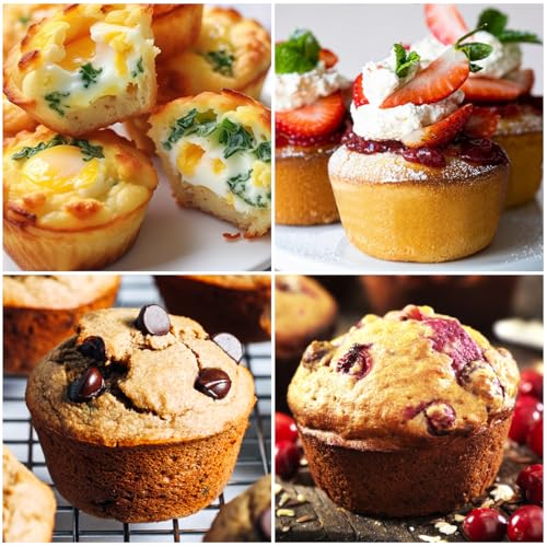 Image of CAKETIME Silicone Jumbo Muffin Pan 3 Pack 6 Cup 3.5 Inch Large Muffin Tin Non Stick BPA Free for Baking Giant Muffins Cupcakes Frittatas