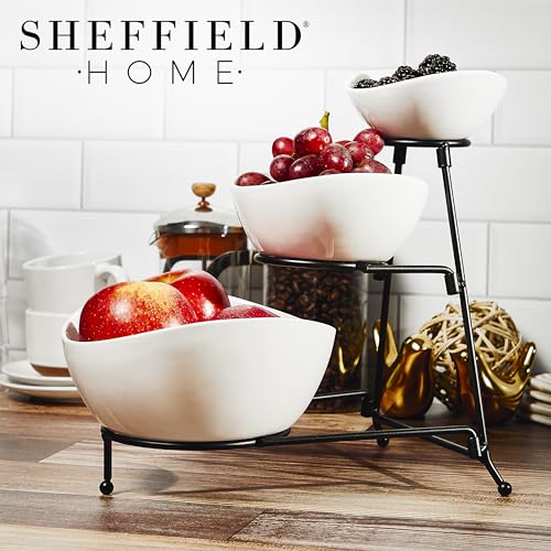 3-Tier-Large-Serving-Bowls-Set-Microwave-Dishwasher-Safe-Stoneware-Fruit-Bowl-with-Collapsible-Black-Metal-Stand-Bowls-for-Kitchen-Dinner-Parties-Desserts-Chip-and-Dip-Side-Dishes-White 3 Tier Large Serving Bowls Set Microwave Dishwasher Safe Stoneware Fruit Bowl with Collapsible Black Metal Stand Bowls for Kitchen Dinner Parties Desserts Chip and Dip Side Dishes White
