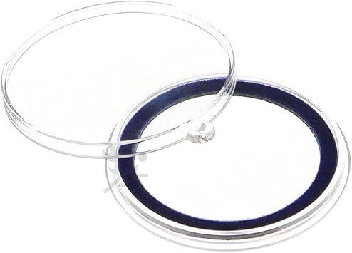10 Air-tite 40.6mm Blue Velour Colored Ring Coin Holder Capsules with Loop Holders for American Silver Eagles