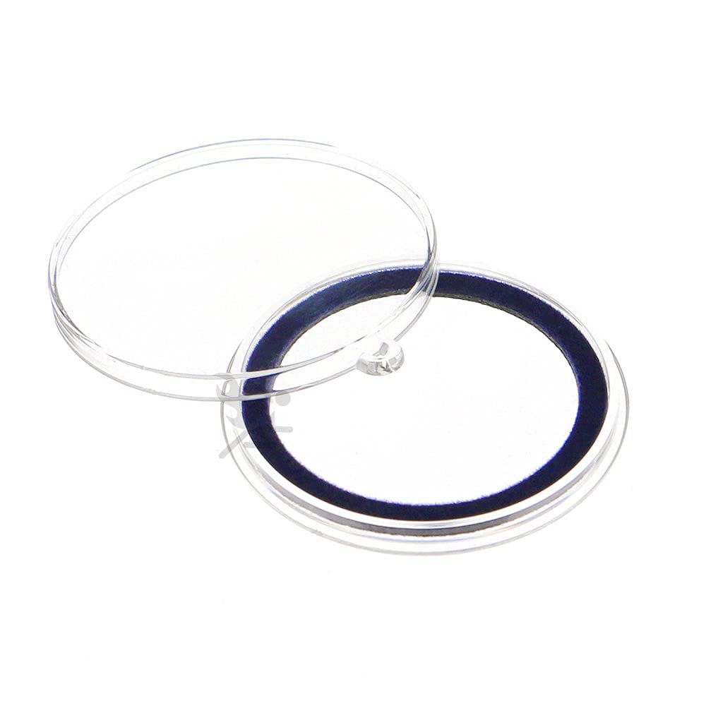 (10) Air-tite 40.6mm Blue Velour Colored Ring Coin Holder Capsules with Loop Holders for American Silver Eagles