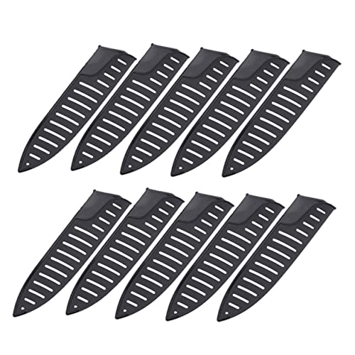GLEAVI 10Pcs Plastic Knife Protector Covers Kitchen Cutter Guard Sleeves for Chef Knives Food Blade Protectors Essential Knife Storage
