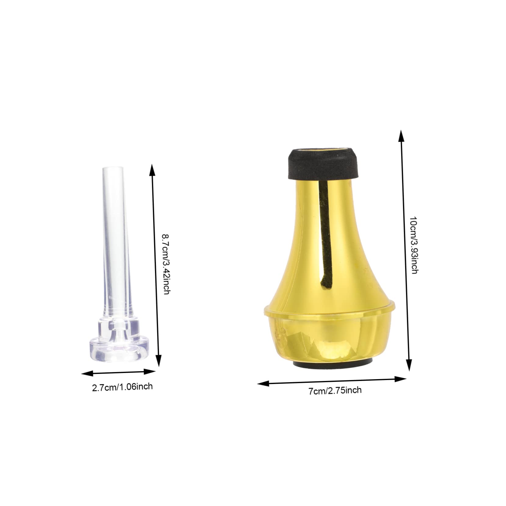 ULDIGI Beginner Trumpet Mute 1 Set Straight Plastic Abs Easy Assembly Musical Instrument Accessory