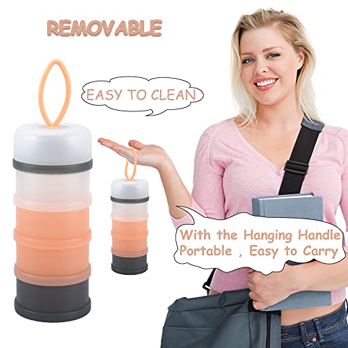 Image of Accmor Baby Formula Dispenser On The Go, Stackable Formula Dispenser Formula Container to Go, Non-Spill Portable Milk Powder Kids Snack Storage Container, BPA Free