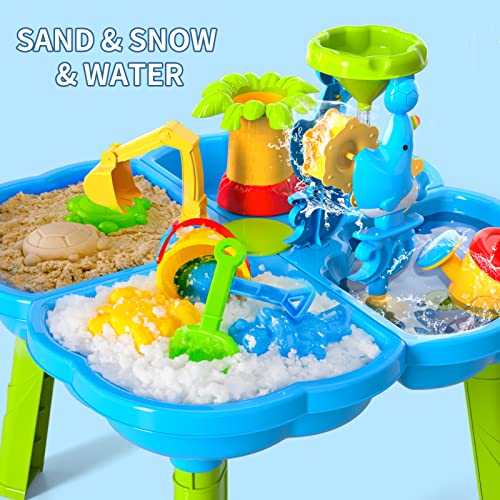 Bennol Kids Sand Water Table Toys For Toddlers, 4 In 1 Outdoor Sand And Water Play Table Beach Toys For Kids Boys Girls, Water Activity Tables Summer Toys For Outside Backyard For Toddlers Age 3-5 #TOP2
