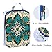 Foldable 3 Set Packing Travel Organizer 100 percent durables Polyester Suitcase Organizer Bags Set, Fashion Cyan Gold Paisley (3 Set)
