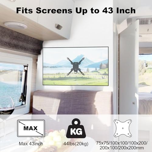 Support TV articulé aluminium PUTORSEN 13-43" : la solution pour écrans amovibles