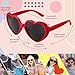 FEISEDY Heart Shaped Polarized Sunglasses Kids for Toddler Girls Age 3-10 Shaped Cute Fashion Sunnies B0077