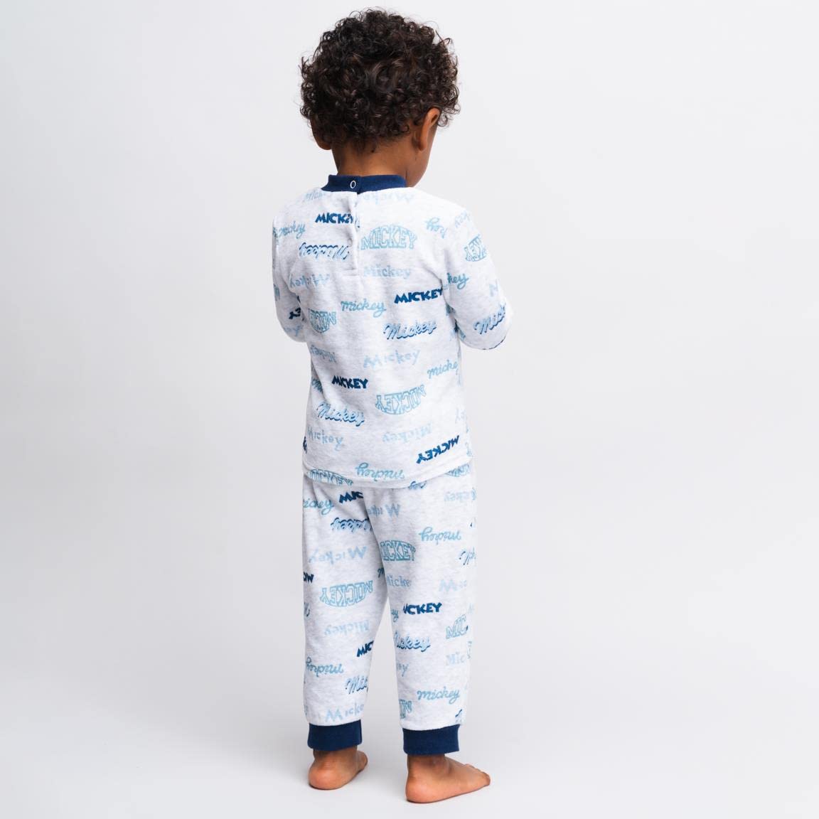 CERDÁ LIFE'S LITTLE MOMENTS - Pijama Bebe Niño de Mickey Mouse - Pijama de Invierno Velour [ 80% Algodón, 20% Polyester] - Licencia Oficial Disney