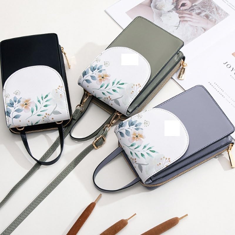 PU Print Mobile Phone Bag Women Versatile Mobile Phone Bag