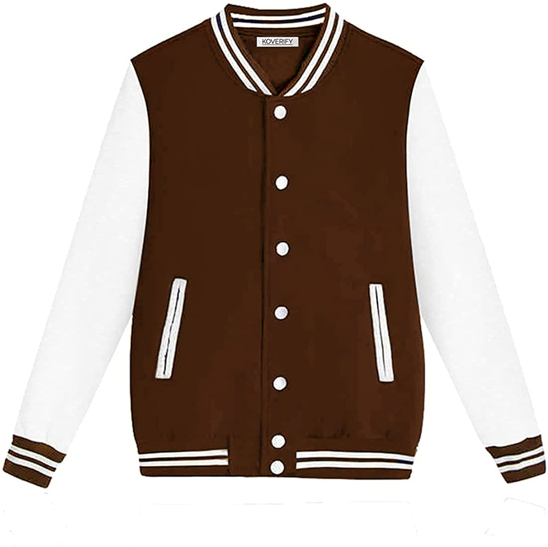 Koverify Solid unisex Varsity Jacket For men and Women/Baseball Jacket/University Jacket