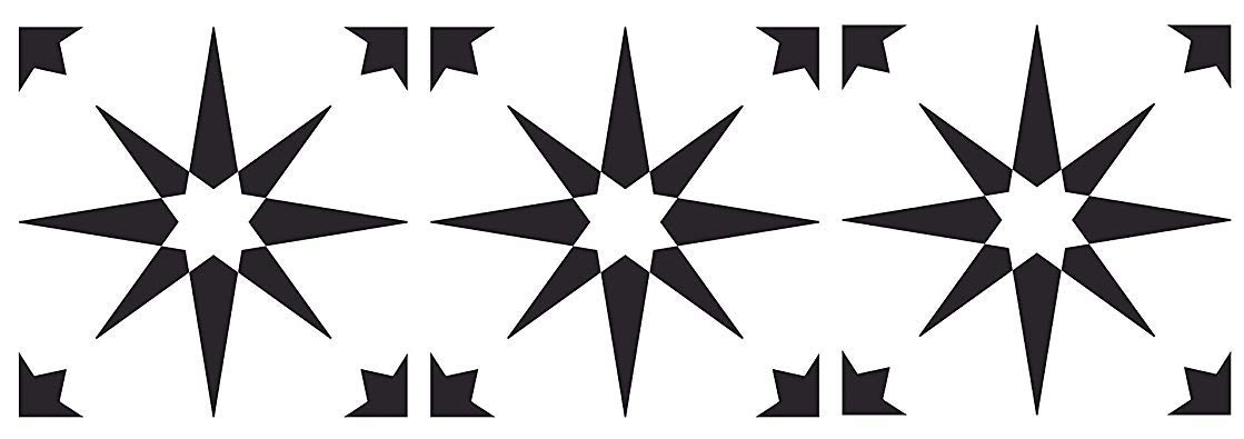 FloorPops FP2948 Altair Peel & Stick Floor Tile, Black (Thrее Рack)