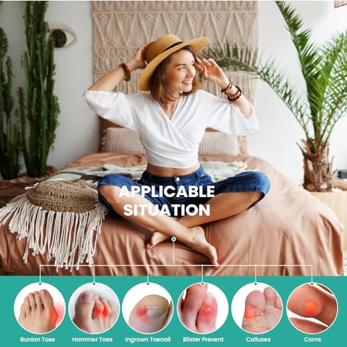 Image of Welnove Gel Toe Cap - 12 Pack Toe Protector for Women Men - Cushions and Protects to Cover Toes, Relief Toe Pain from Ingrown Toenails, Corns, Blisters, Hammer Toes (Multi-Size)