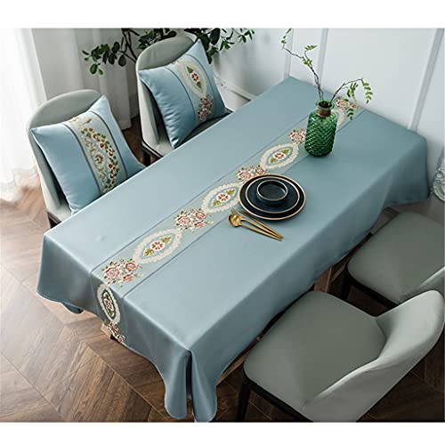 Mantel de estilo chino para mesa de comedor para el hogar, mantel rectangular de tela (color: A, tamaño: 130 x 180 cm) (A 120 x 120 cm)