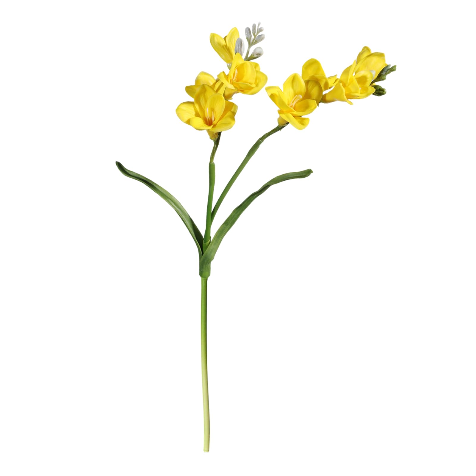 Jazuaiao Artificial Freesia Flower with Flexible Iron Wire for Photography and Vase Arrangements Flexible Faux Blossomy