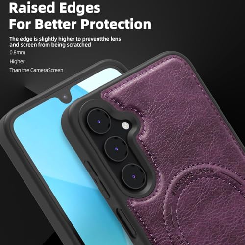 Image of Lunivop for Samsung Galaxy A16 5G Phone Case 6.7 inch PU Leather Purple