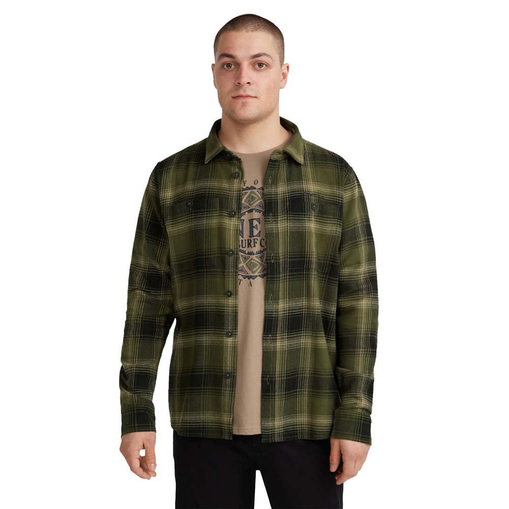 O'neill Men's Green O´Neill Flannel Check Long Sleeve Shirt L