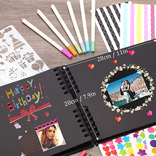 Boic Photo Album Scrapbook 80 Black Pages - Image 3
