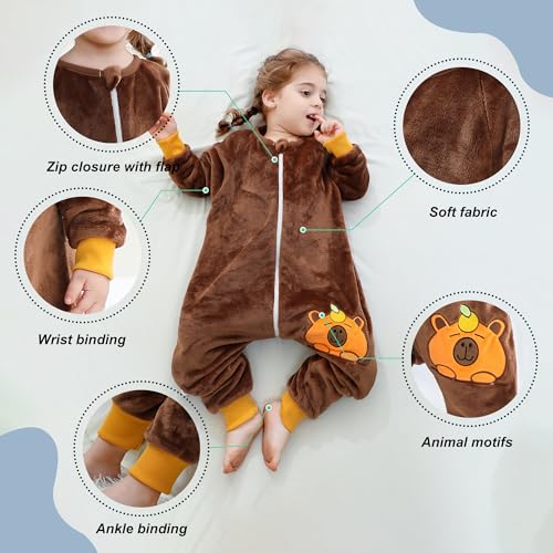 Image of MICHLEY Flannel Sleeping Sack,Baby Sleeping Bag Wearable Blankets 9M-6Y