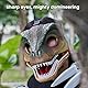 PKKP Dino Maske Kopfbedeckung, Dino Mask Moving Jaw mit Sound, Einstellbare Größe Realistische Maske Drache, Halloween, Party, Maskerade, Cosplay Geschenk Requisiten (Grüne Maske)