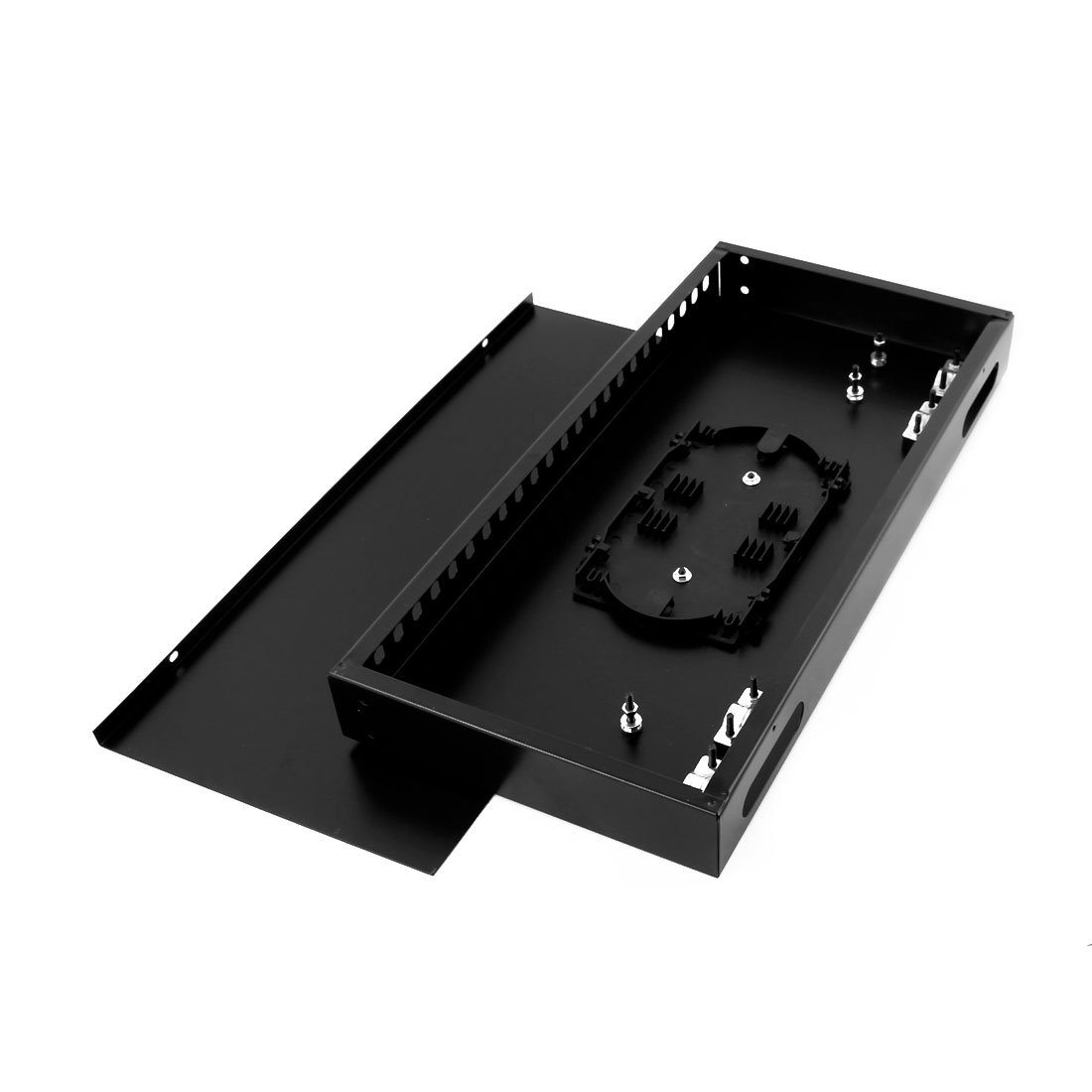 Aexit Boîte à bornes en fibre optique à deux modes de fonctionnement ST d'épissure de fibre multimode ST, 43 cm x 4,5 cm x 20 cm (2774094162542f4bea0f4e802ba4df29)