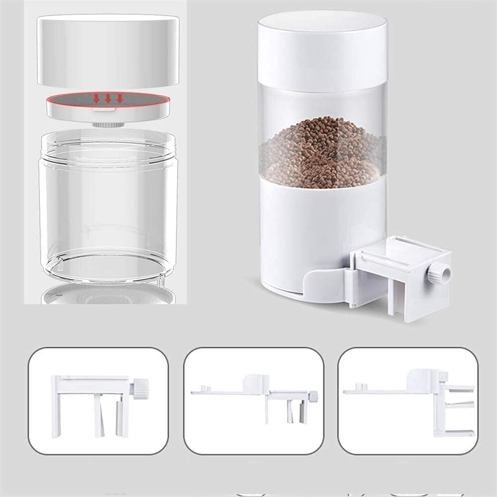 Automatic Fish Feeder for Tank, Timed, Food Dispenser, USB Rechargeable Smart with Led Display