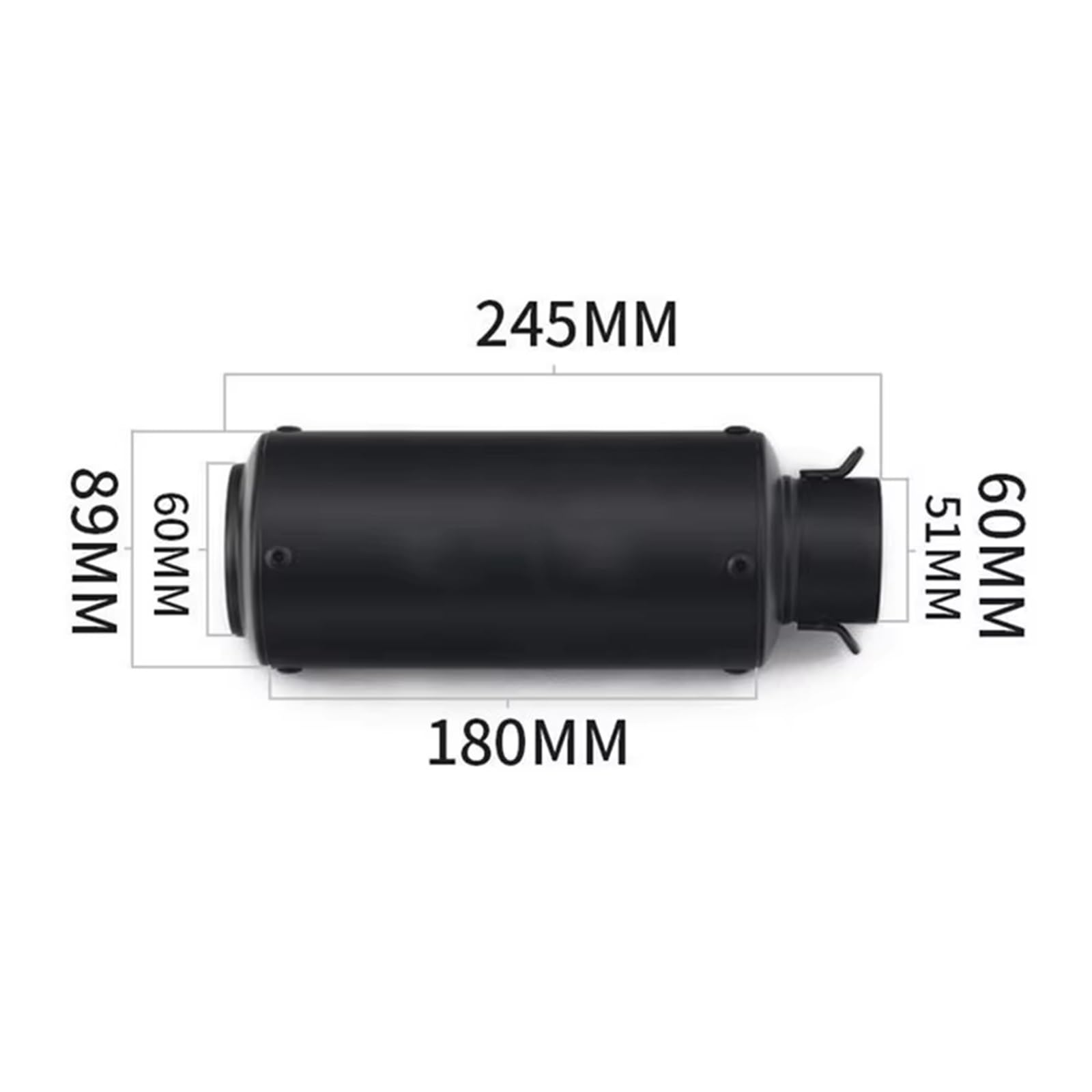 silencioso escape moto Para z900 Para R3 Para R25 Para MT07 Para MT09 | Para R1 51/60mm silenciador de escape Universal para motocicleta inox escape de fibra de carbono con DB Killer(I2 60mm)