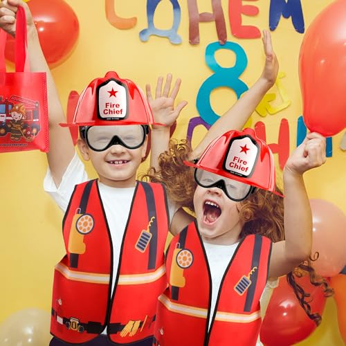 Set de 24 disfraces infantiles de bombero y obrero miniatura 5