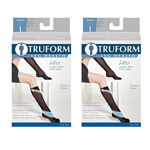 Image of Truform Compression 15-20 mmHg Sheer Knee High Stocking
