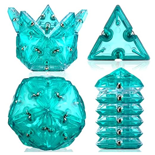 Magnetic Fidget Sphere 20 Pcs Triangle Magnetic Building Blocks for Boys Girls Toddlers