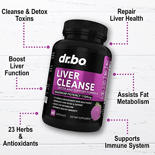 Kidney Liver Cleanse Detox Support Supplement - Help Repair Kidneys, Gallbladder, Bladder Control & Urinary Tract Health - Herbal Cranberry Capsules & Natural Milk Thistle Dandelion Supplements #TOP2