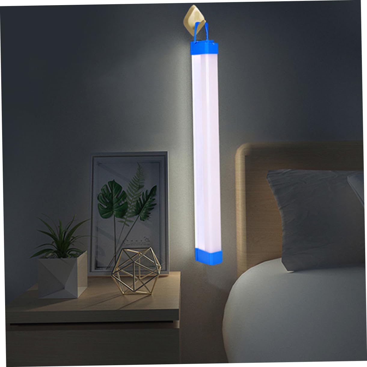 Angoily Luz Led De Emergencia Usb Recargable, Lámpara Bajo Mostrador 20w 17cm 1200ma 3 Niveles De Brillo, Luz De Armario Portátil Inalámbrica Para Interior y Cocina, Pack 2 Unidades