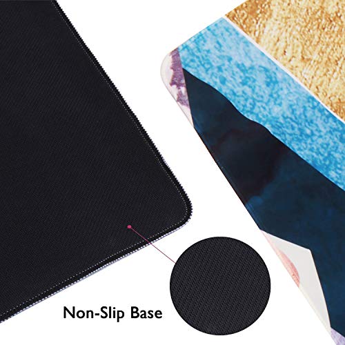 Image of iCasso Desk Mat, Extended Gaming Mouse Pad, Large Non-Slip Rubber Base Mousepad with Stitched Edges, Waterproof Keyboard Mouse Mat Desk Pad for Work, Game, Office, Home - Landscape Ink