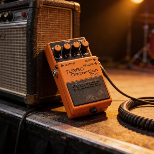 Image of Boss DS-2 Turbo Distortion Bundle with Gearlux Power Supply, Instrument Cable, Patch Cable, and Picks