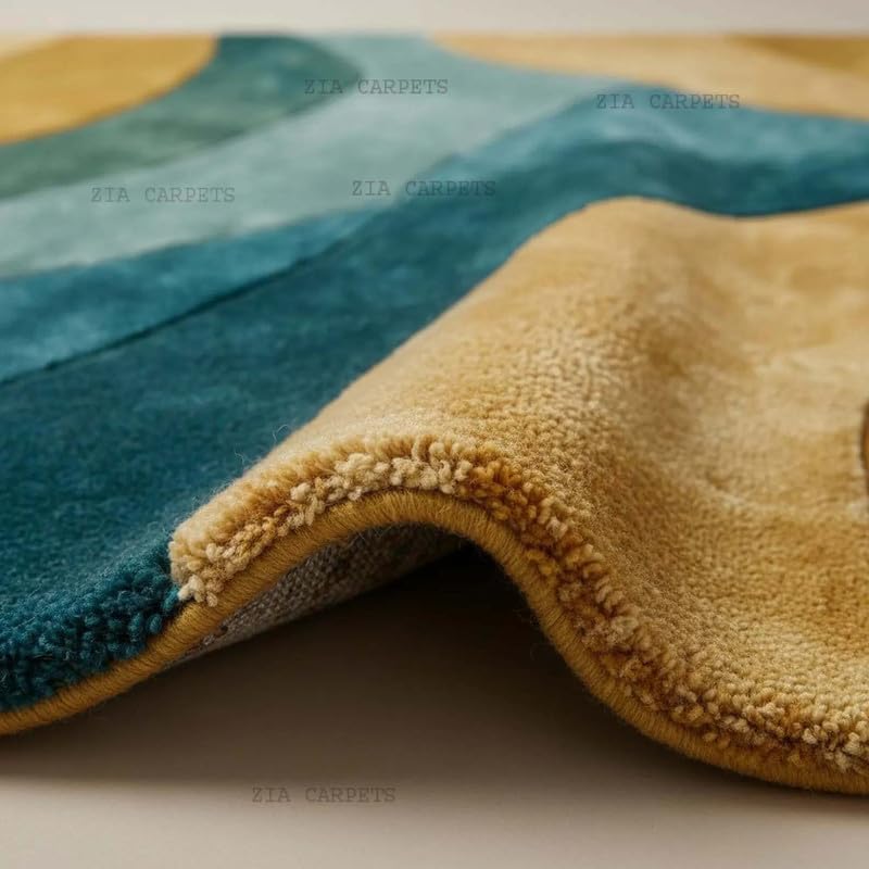 Image of zia carpets Hand Tufted Woollen Modern Collection Bedroom & Living Room Carpet Size 10 X 12 Feet