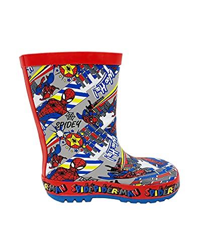 Childrens Spiderman Rubber Wellington Rain Boots (US 2, numeric_2)3