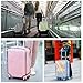 wutfuooo 4 Pieces Clear Luggage Cover PVC Suitcase Protector Waterproof Cover for Luggage Spinner Wheels Suitcase (20 Inches, 24 Inches, 28 Inches, 30 Inches)