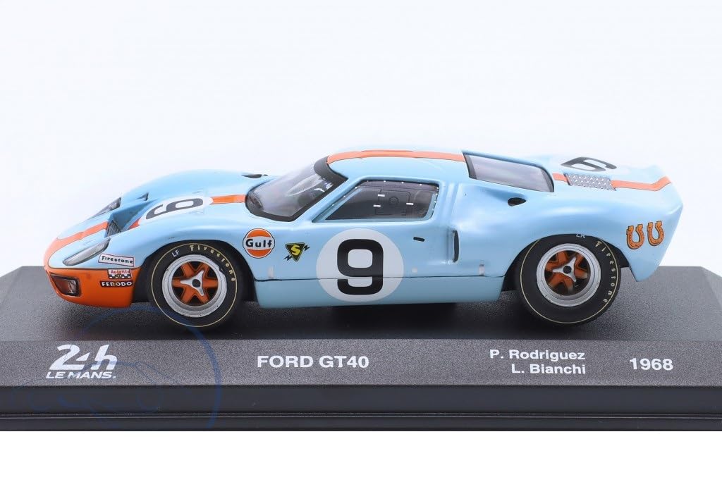 フォード GT40 ミニカー 水色/オレンジ フォード GT40 ミニカー 水色
