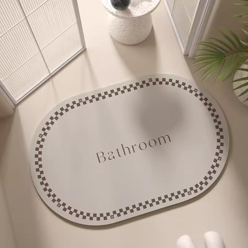 Tapis de bain diatomite super absorbant et anti-moulure