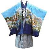 [部坂呉服店ＨＥＳＡＫＡ] 七五三 着物 男の子 5歳 13点 セット / 16(水色・鷹に富士)