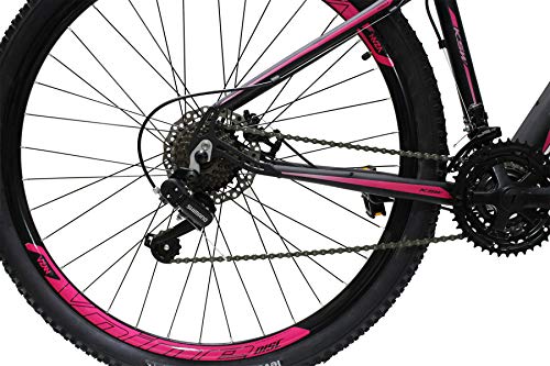 Bicicleta Ksw Aro 29 Feminina Alumínio 21Marchas Freio a Disco (Preto/Rosa, 17)